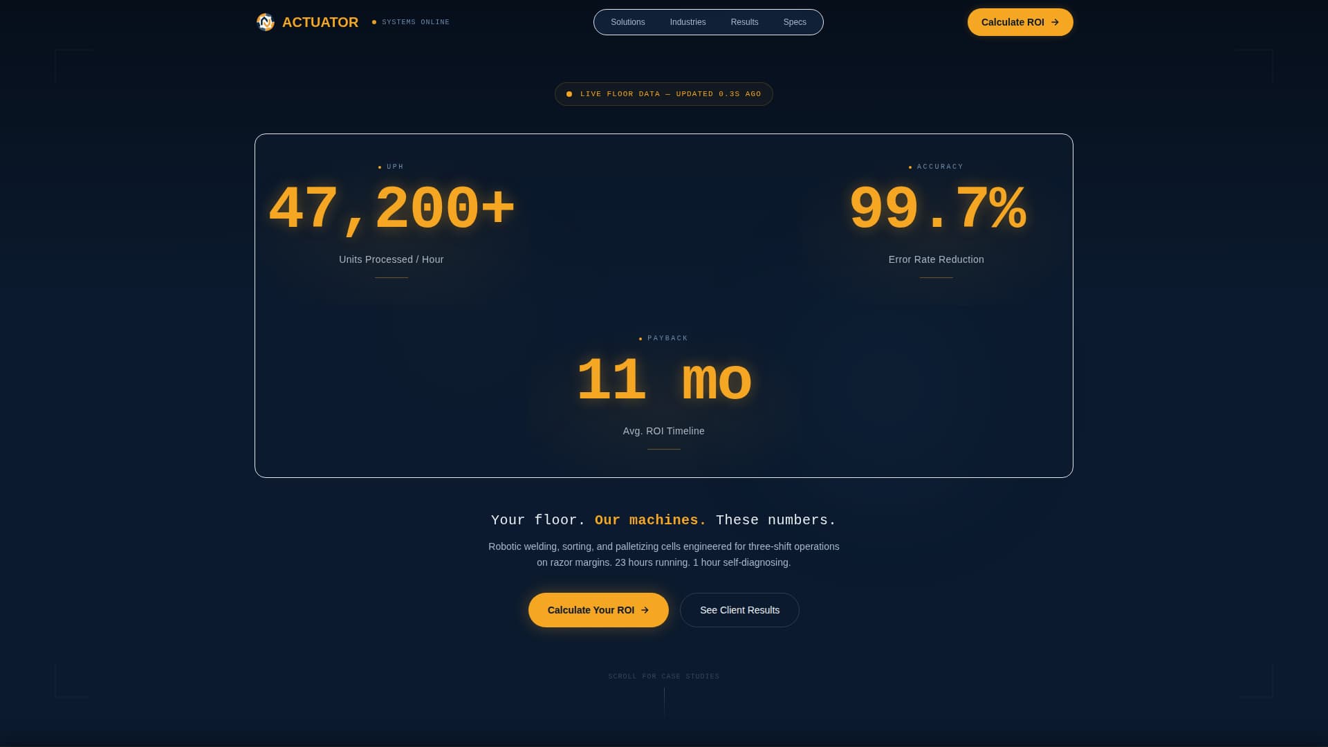 Actuator - Precision Automation Landing Page Template