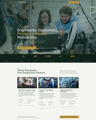 Moldworks - Precision Elastomer Landing Page Template