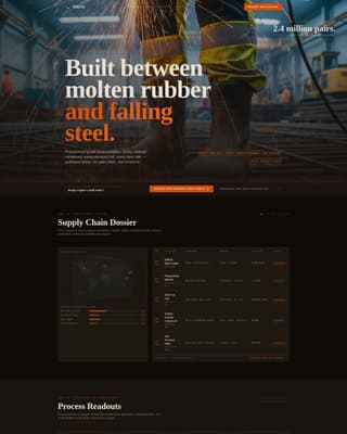 Tread - Industrial Safetyboot Landing Page Template