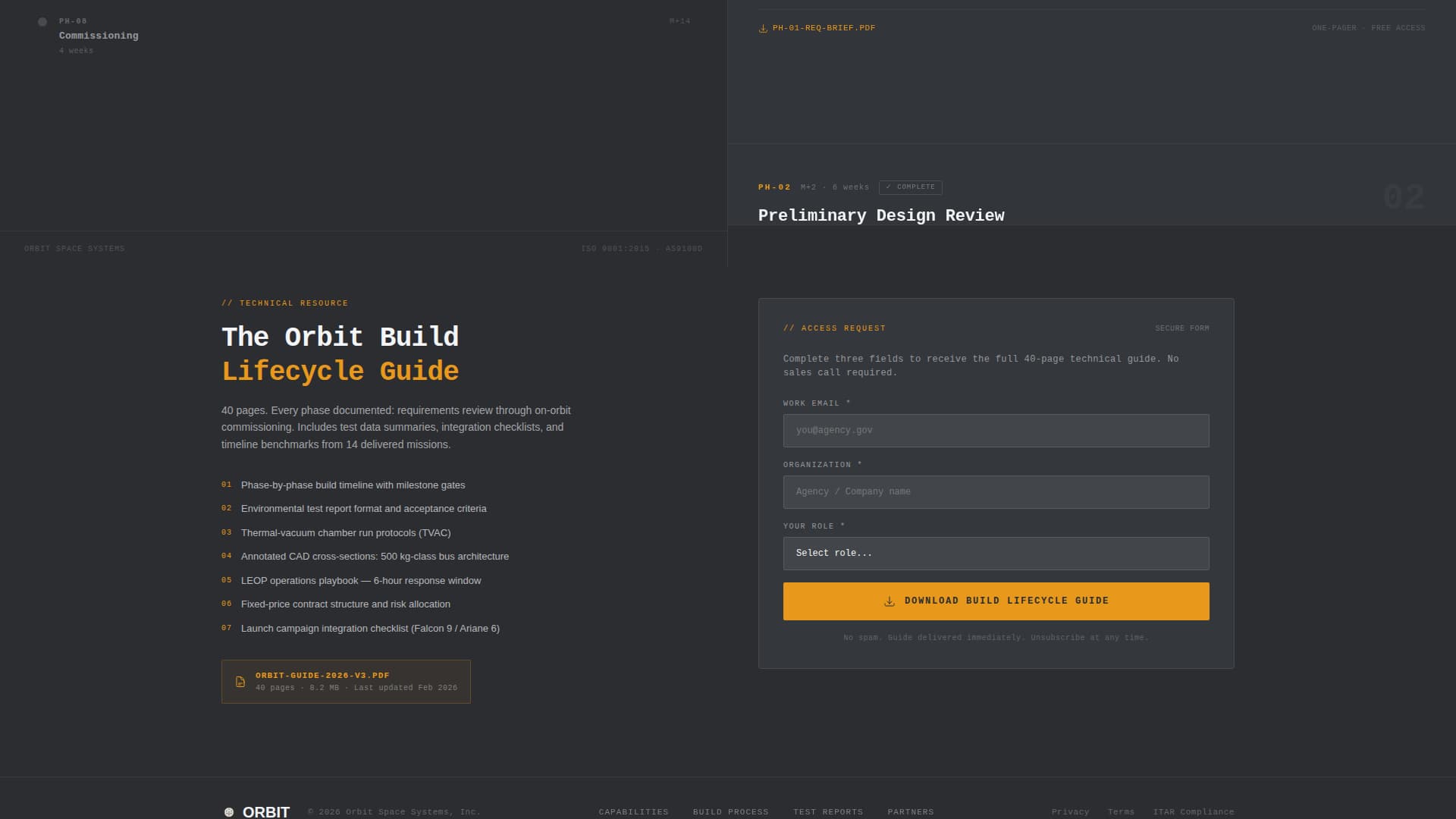 Orbit - Transparent Satellite Landing Page Template