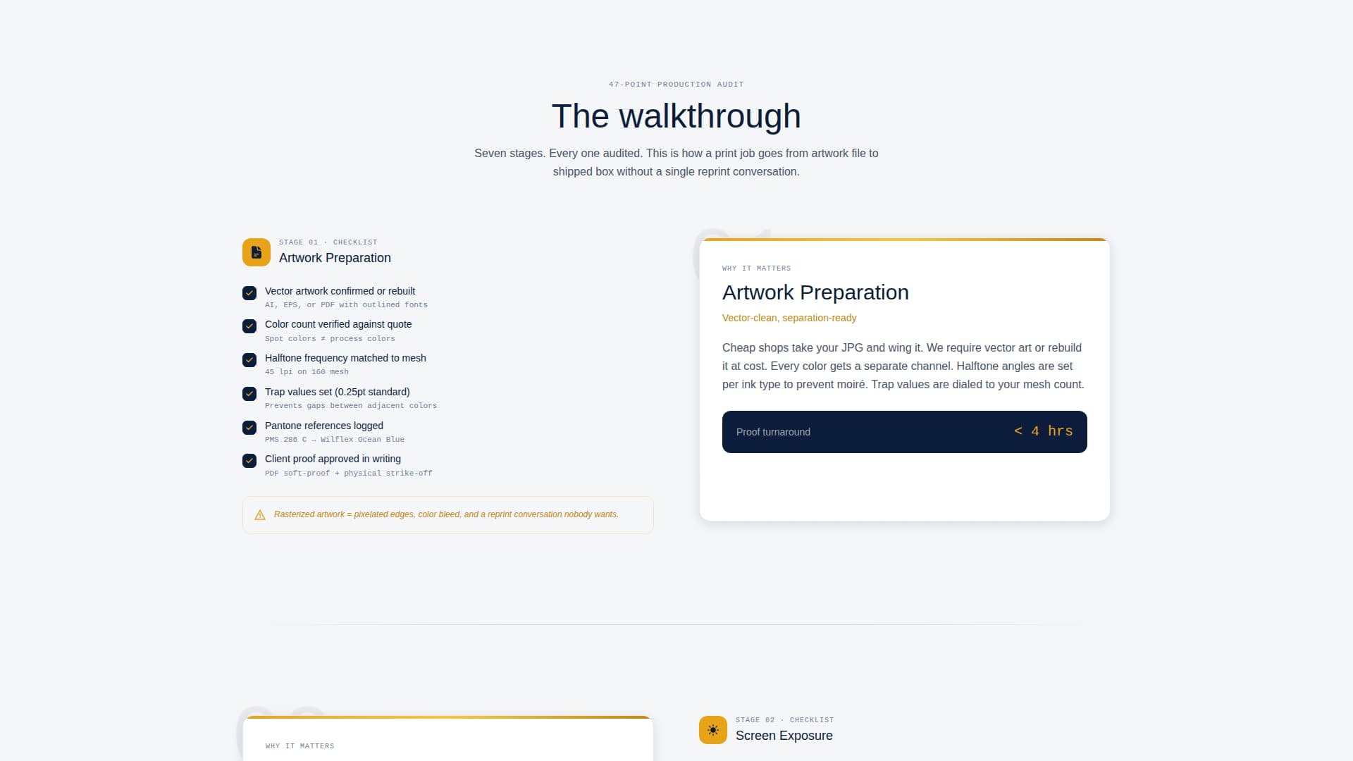 Press - Precision Screenprinting Landing Page Template