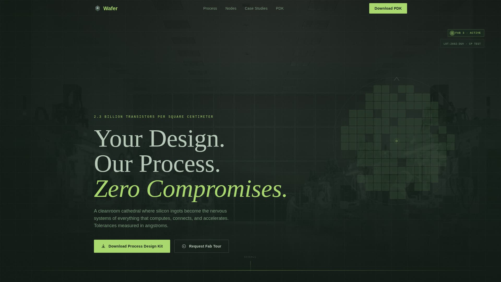 Wafer — Expert Semiconductor Fabrication Landing Page Template