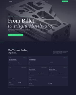 Forge — Advanced Aerospace Manufacturing Landing Page Template