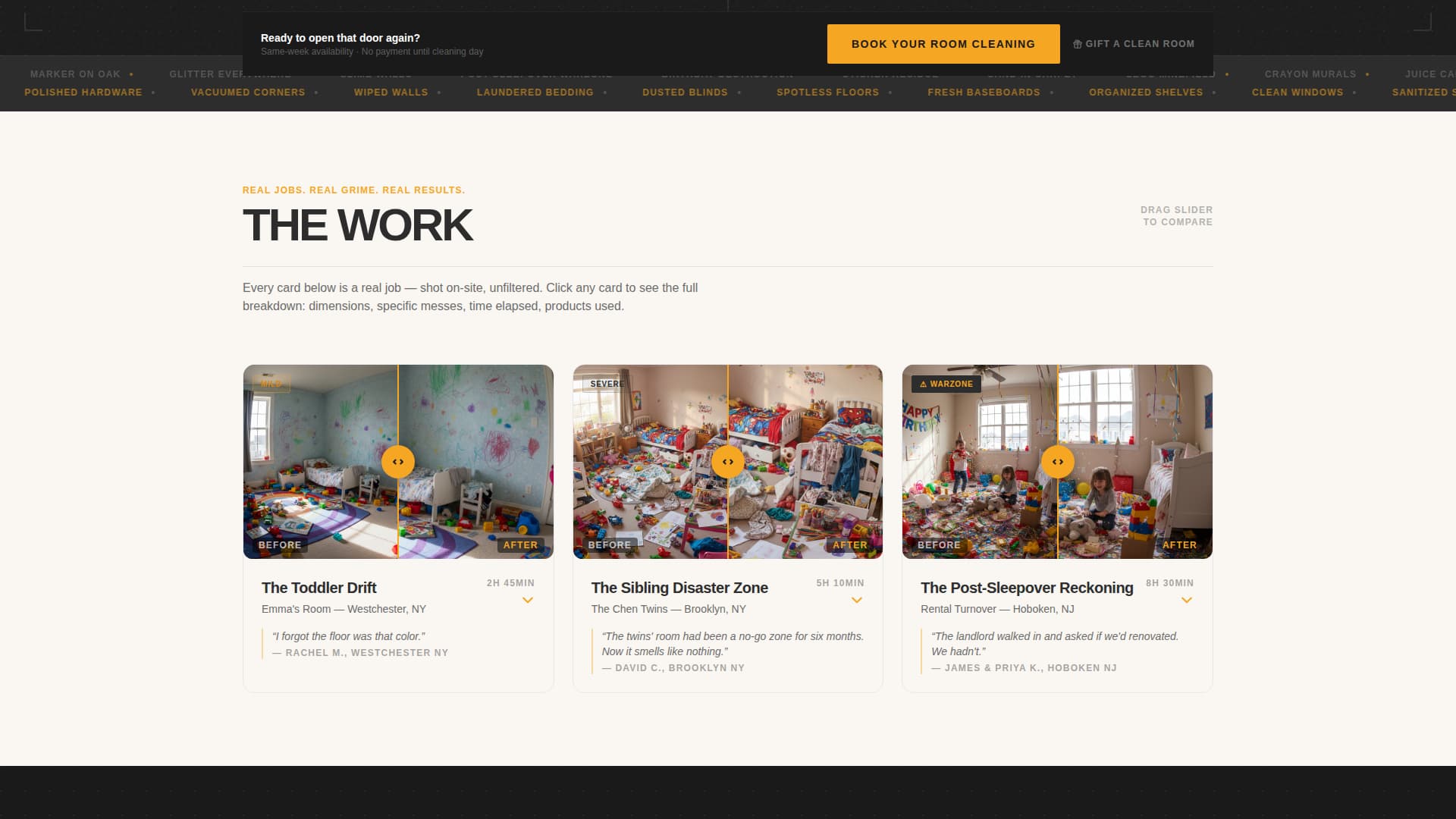 Tidy - Spotless Kidsroom Landing Page Template