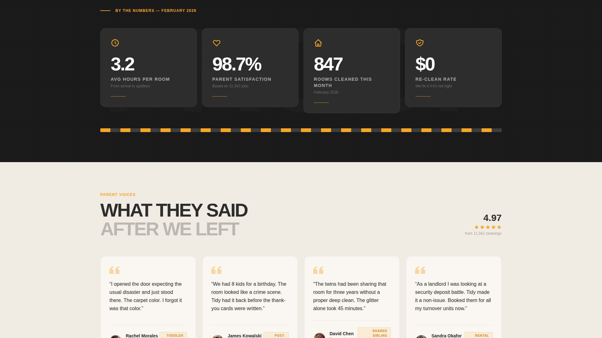 Tidy - Spotless Kidsroom Landing Page Template