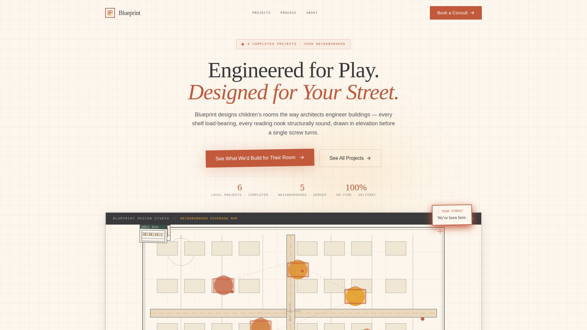Blueprint - Precision Kidsroom Landing Page Template