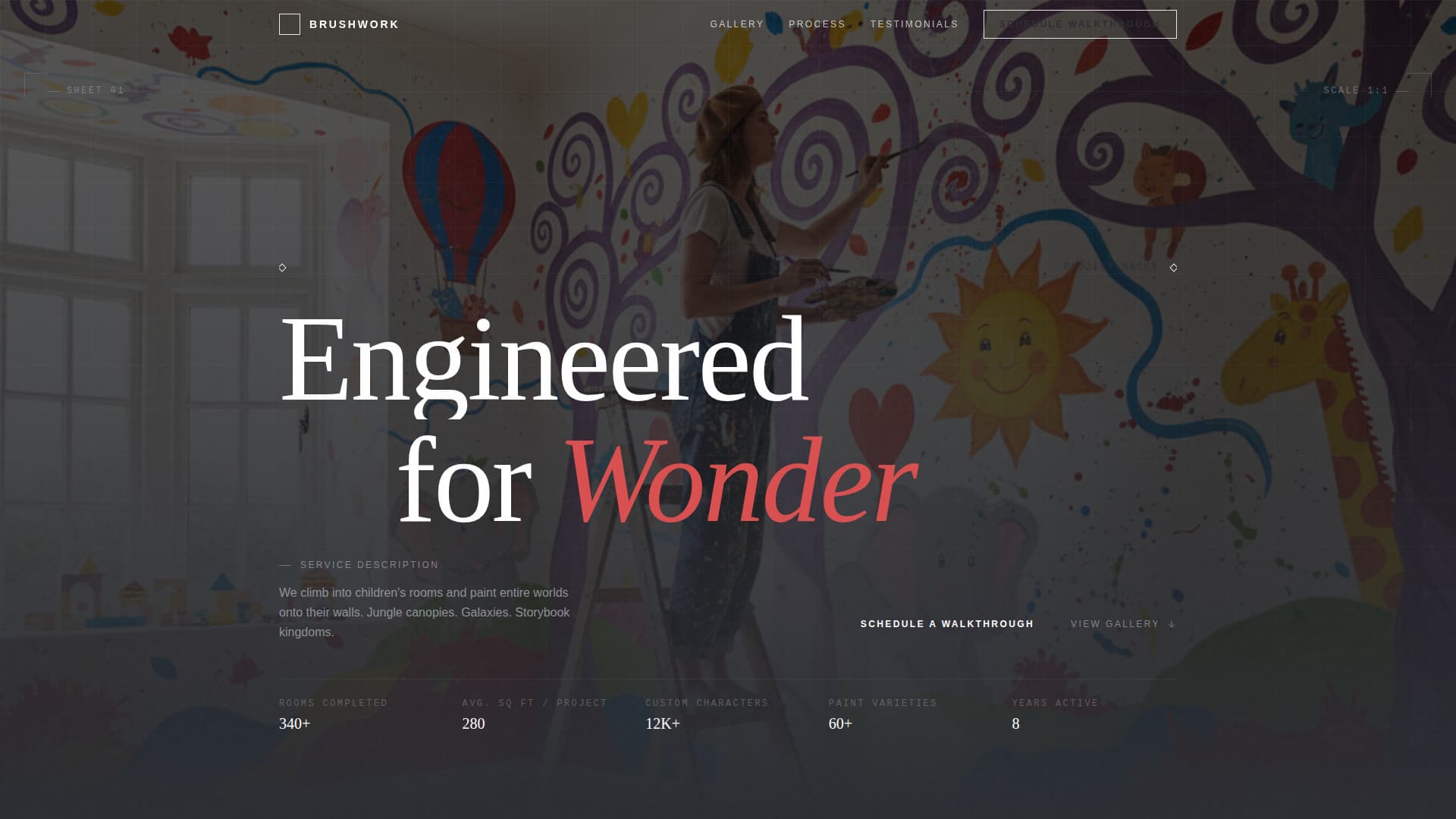 Brushwork - Imaginative Mural Landing Page Template
