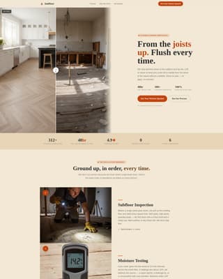 Subfloor - Precision Flooring Landing Page Template