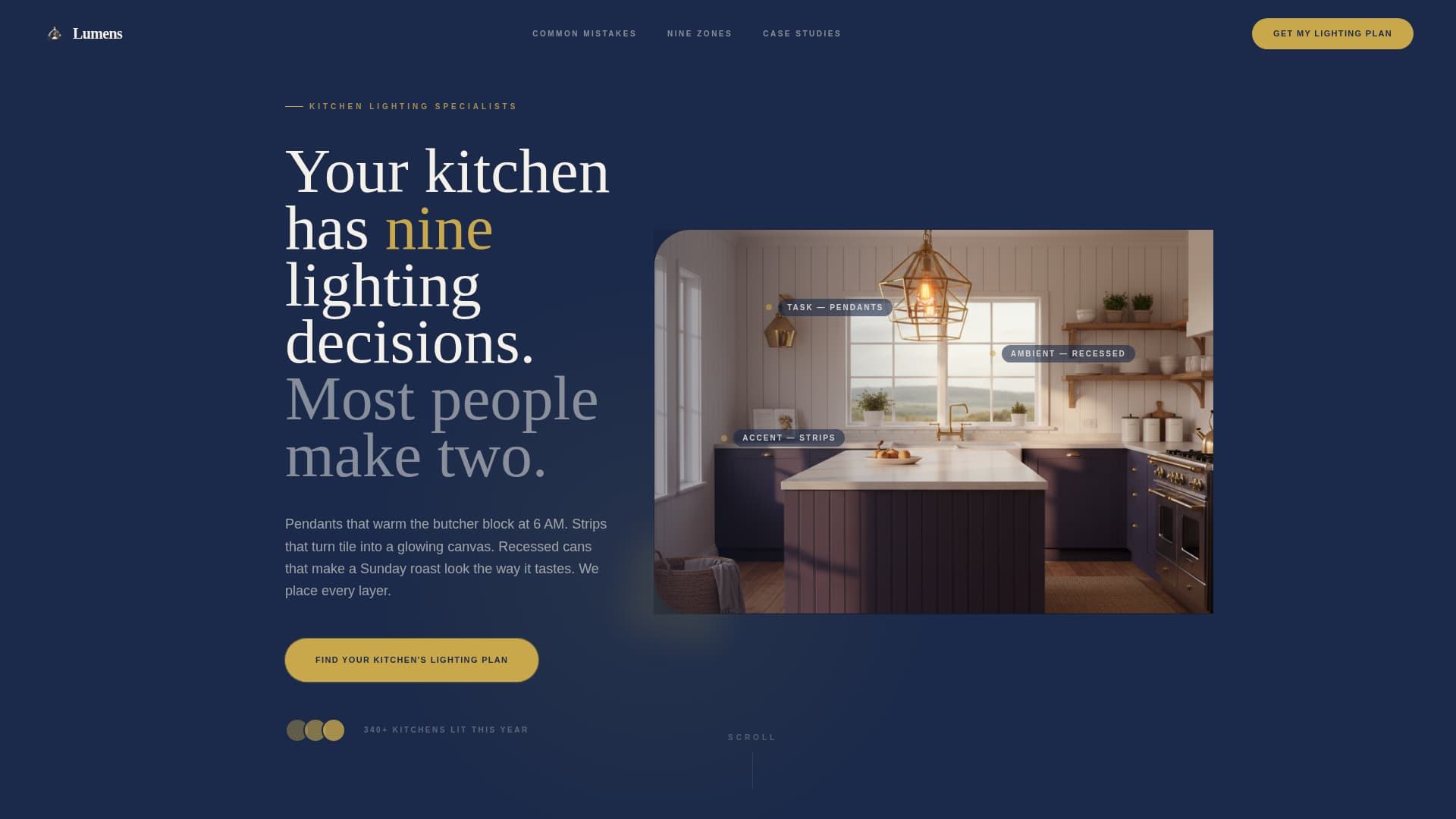 Lumens - Trusted Kitchenlighting Landing Page Template