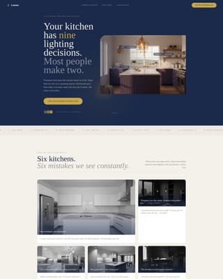 Lumens - Trusted Kitchenlighting Landing Page Template