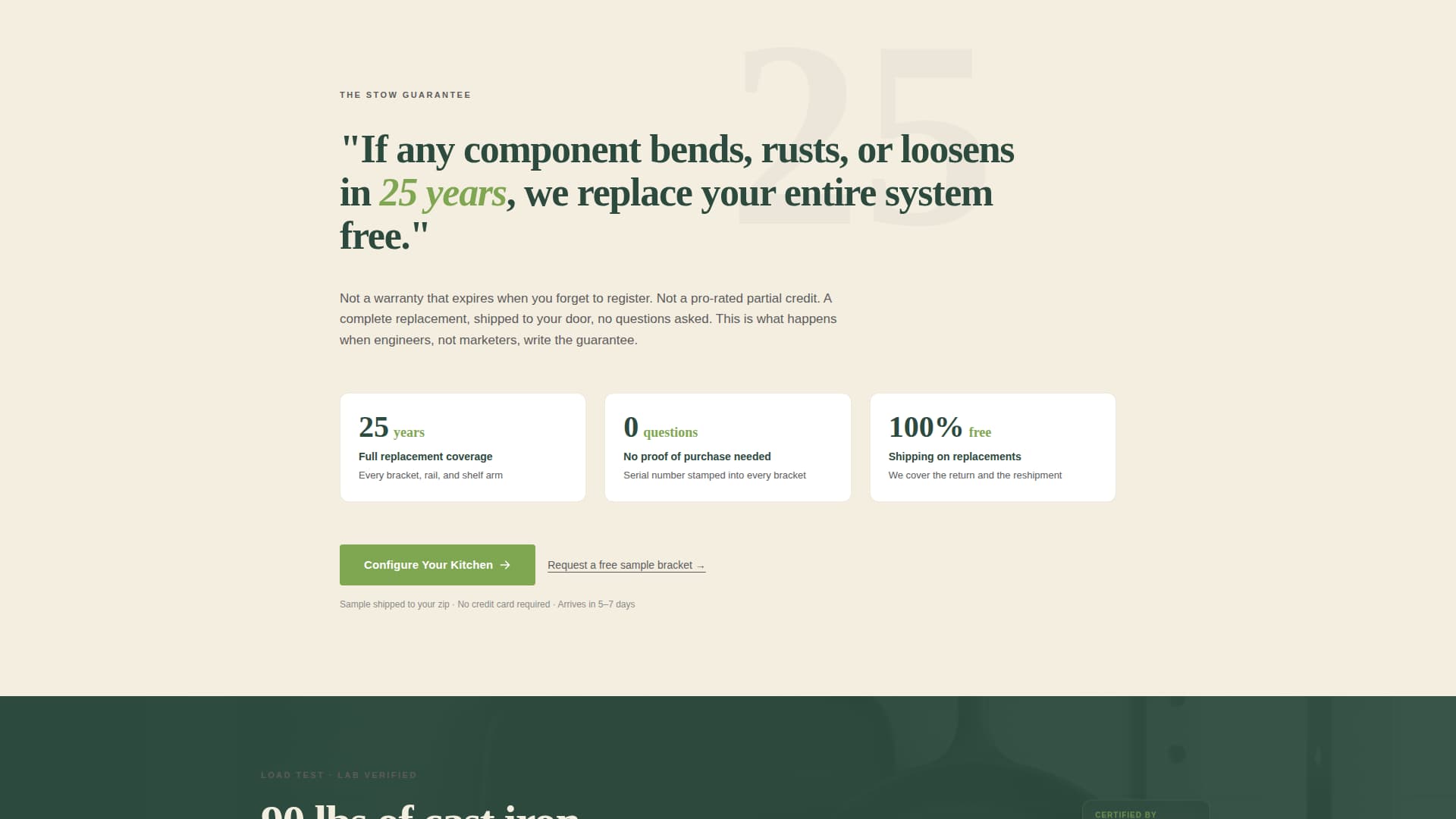 Stow - Modular Kitchenstorage Landing Page Template
