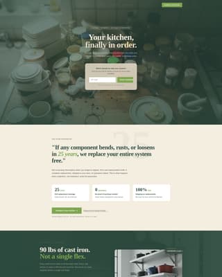 Stow - Modular Kitchenstorage Landing Page Template