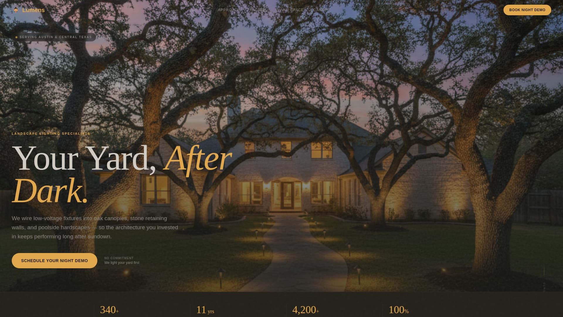 Lumens - Dramatic Landscape Landing Page Template