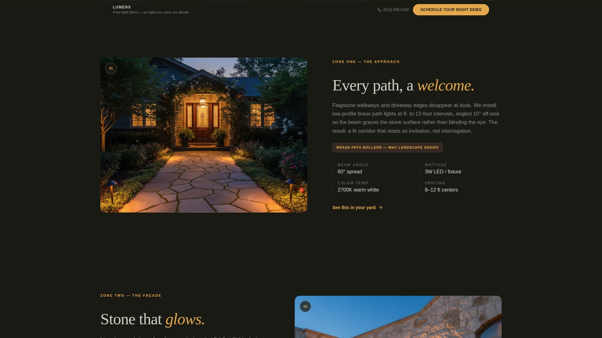 Lumens - Dramatic Landscape Landing Page Template