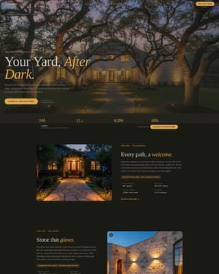 Lumens - Dramatic Landscape Landing Page Template