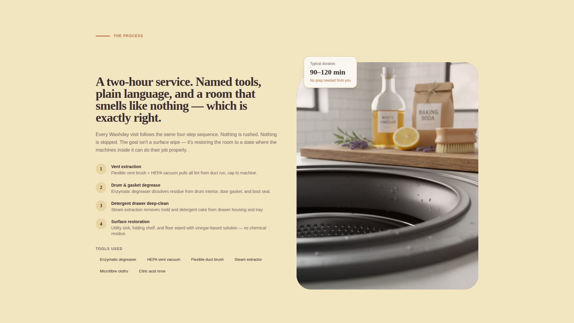 Washday - Trusted Laundryroom Landing Page Template