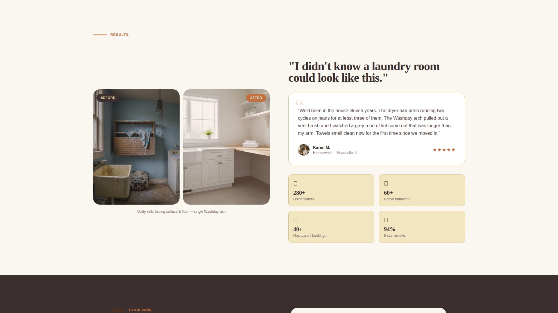 Washday - Trusted Laundryroom Landing Page Template