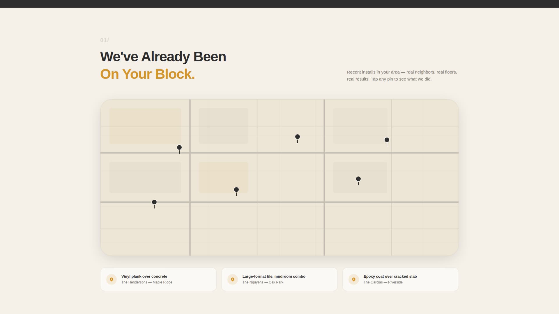Underfoot - Trusted Flooring Landing Page Template