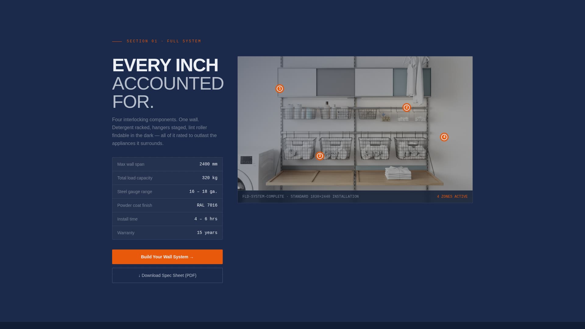 Fold - Industrial Laundryroom Landing Page Template