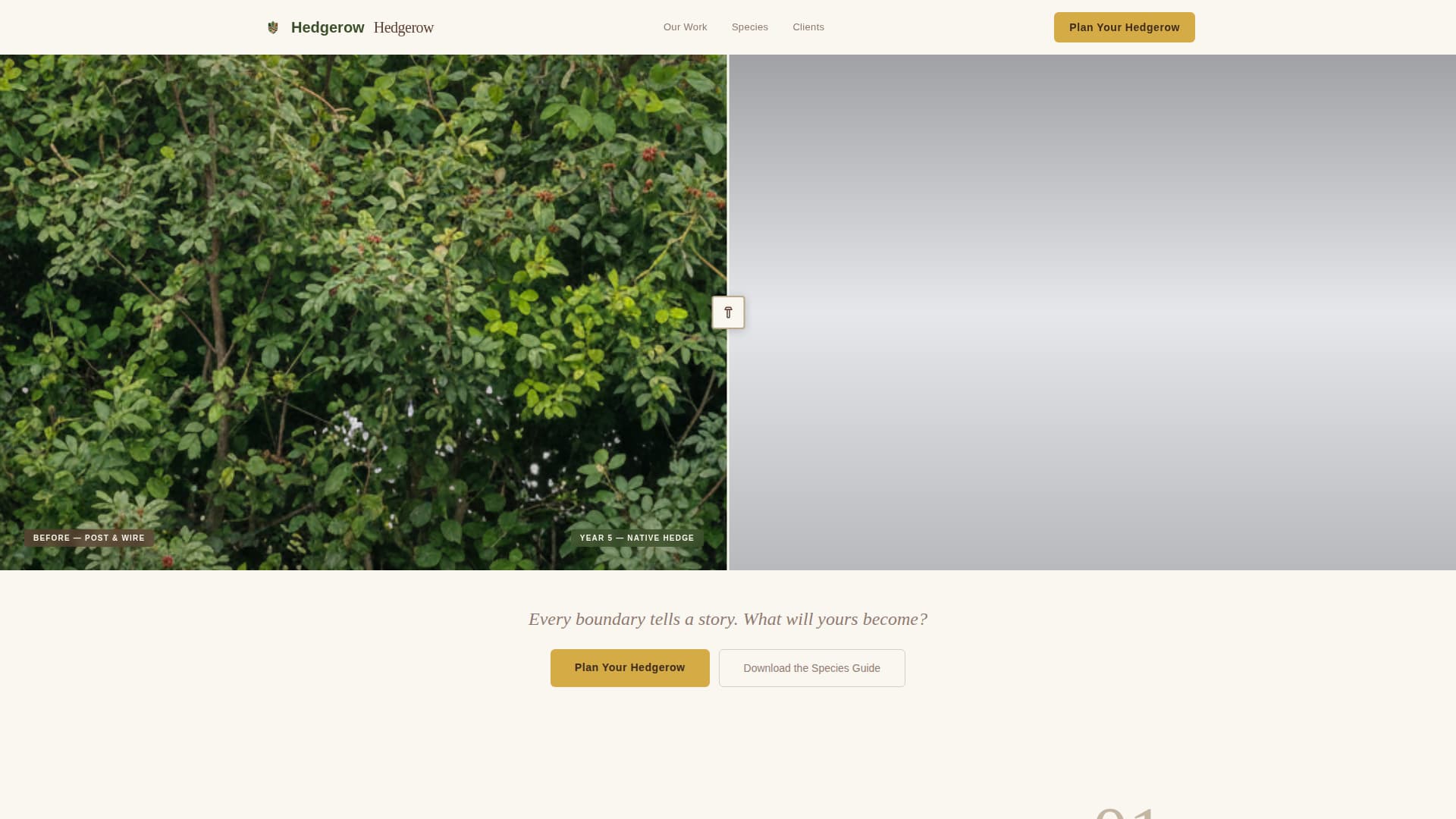Hedgerow - Pastoral Livingfence Landing Page Template