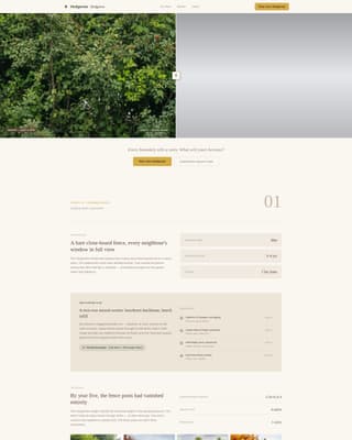 Hedgerow - Pastoral Livingfence Landing Page Template