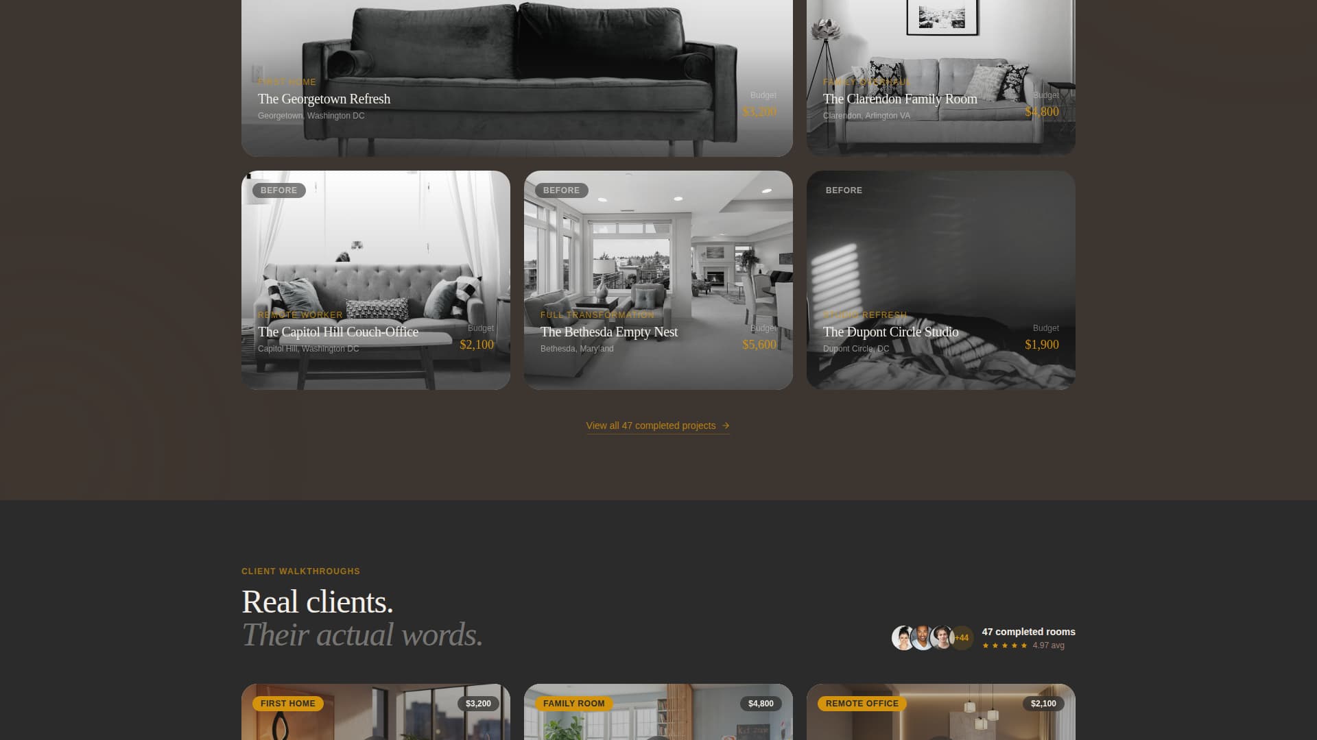 Arrange - Guaranteed Interior Landing Page Template