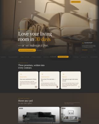 Arrange - Guaranteed Interior Landing Page Template