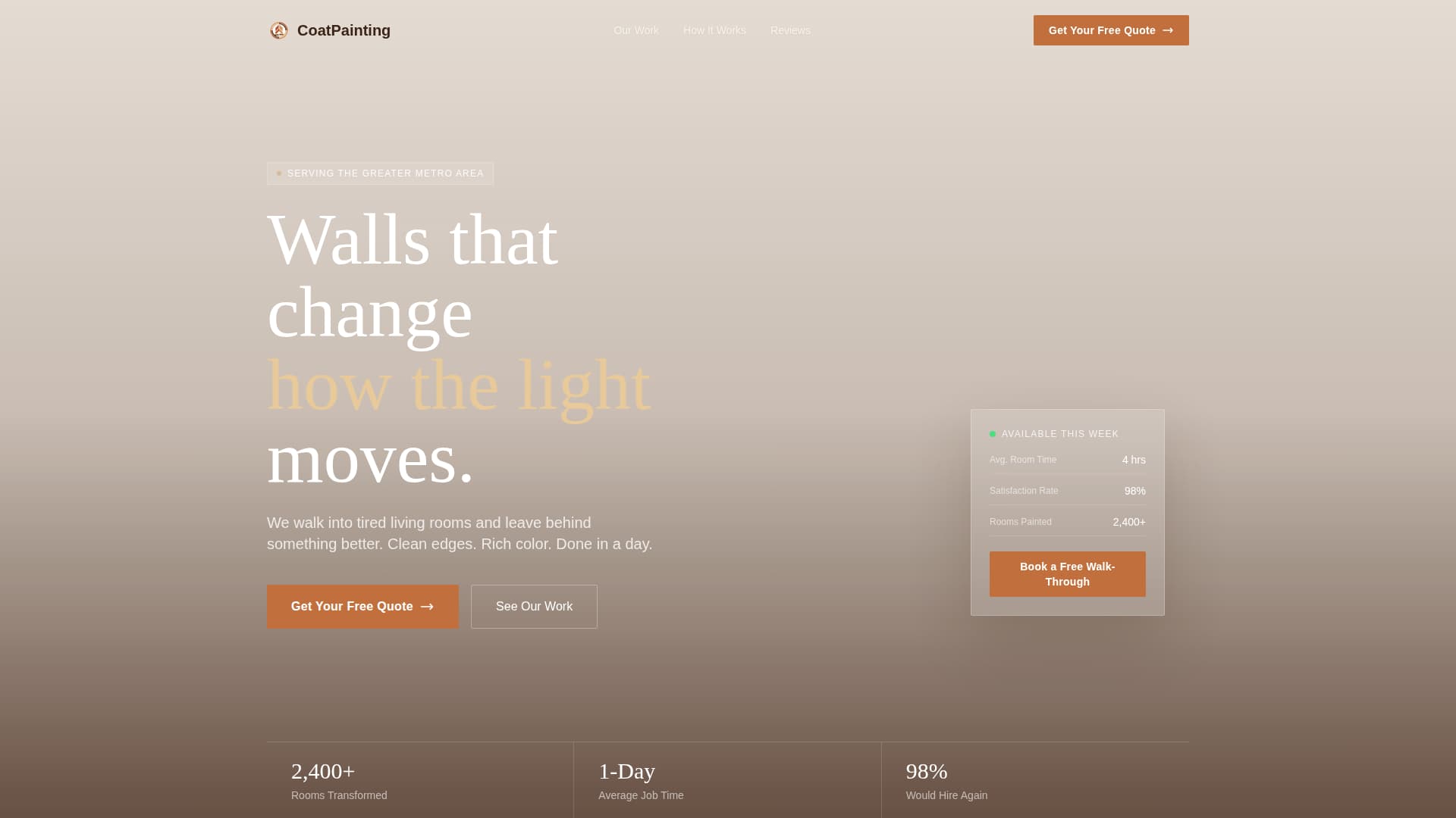 Coat - Crisp Painting Landing Page Template