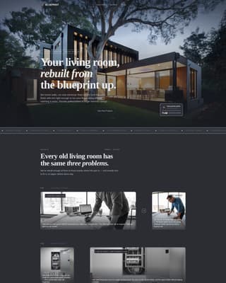 Blueprint - Precision Renovation Landing Page Template