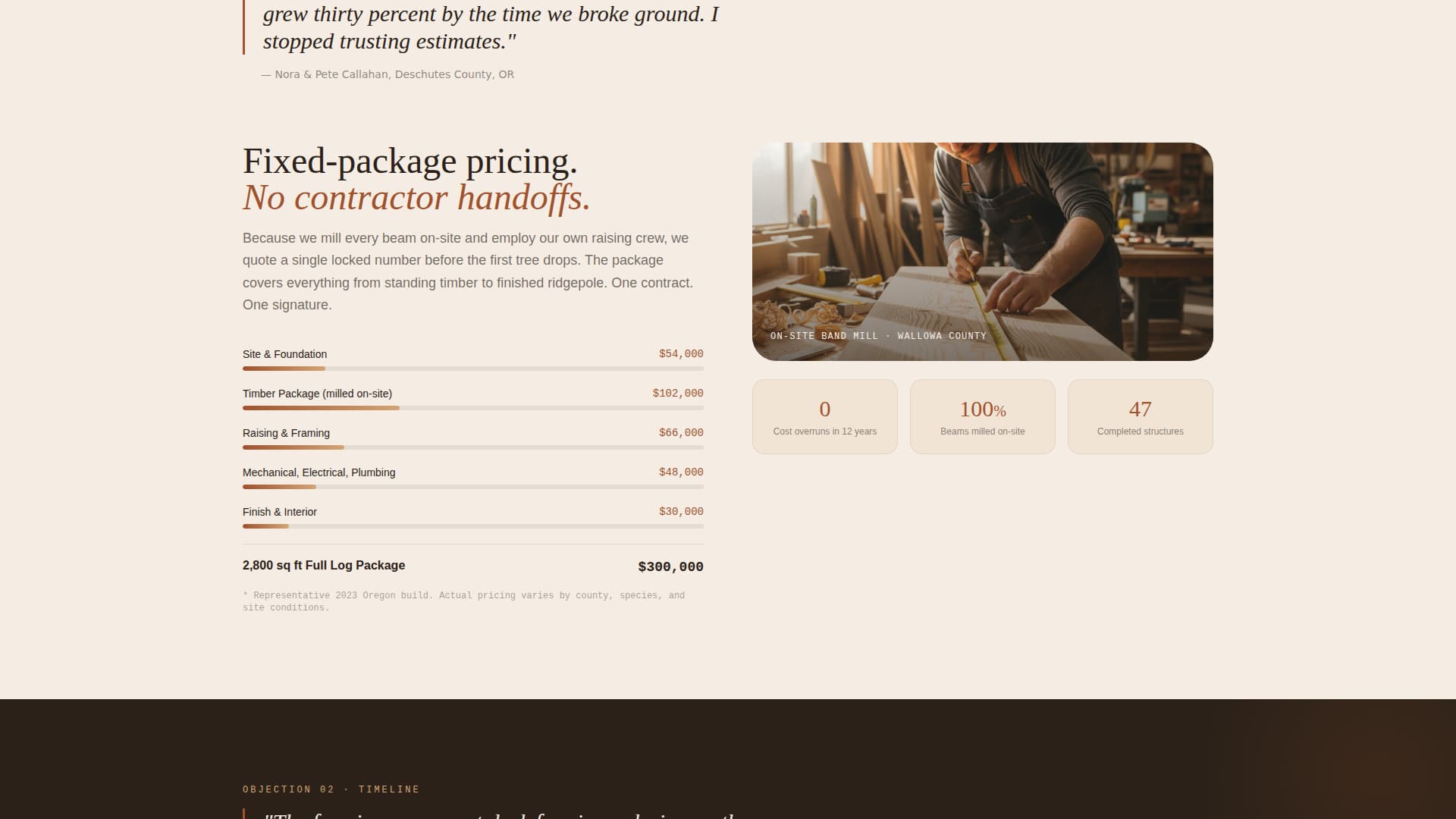 Timber - Precision Homebuilder Landing Page Template