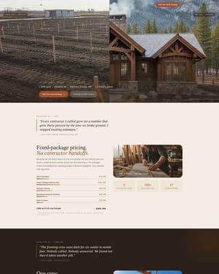 Timber - Precision Homebuilder Landing Page Template