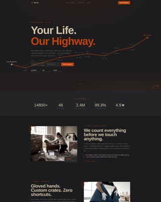 Haul - Rugged Longdistance Landing Page Template