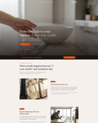 Slab - Transparent Marble Landing Page Template