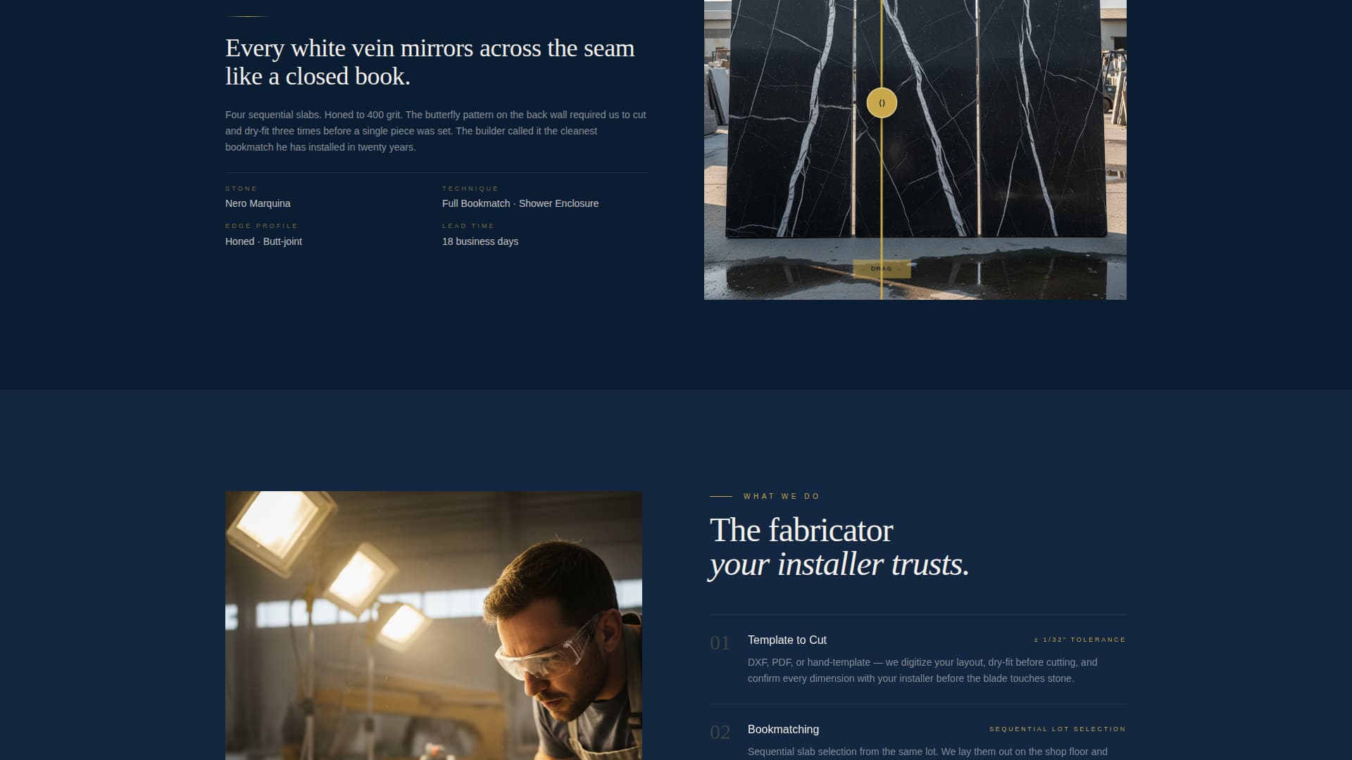 Slab - Precision Fabricator Landing Page Template