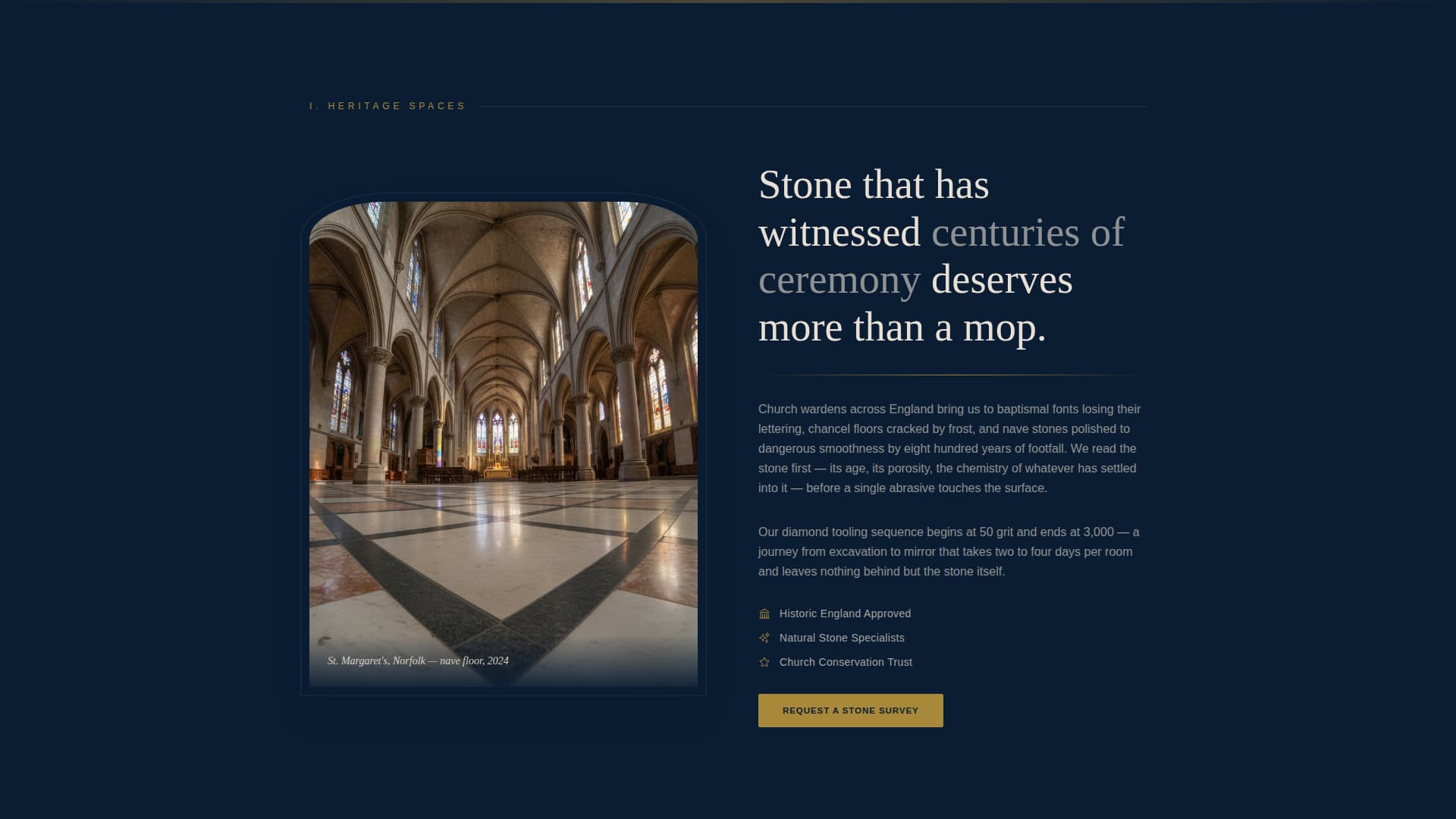 Patina - Trusted Marblerestoration Landing Page Template