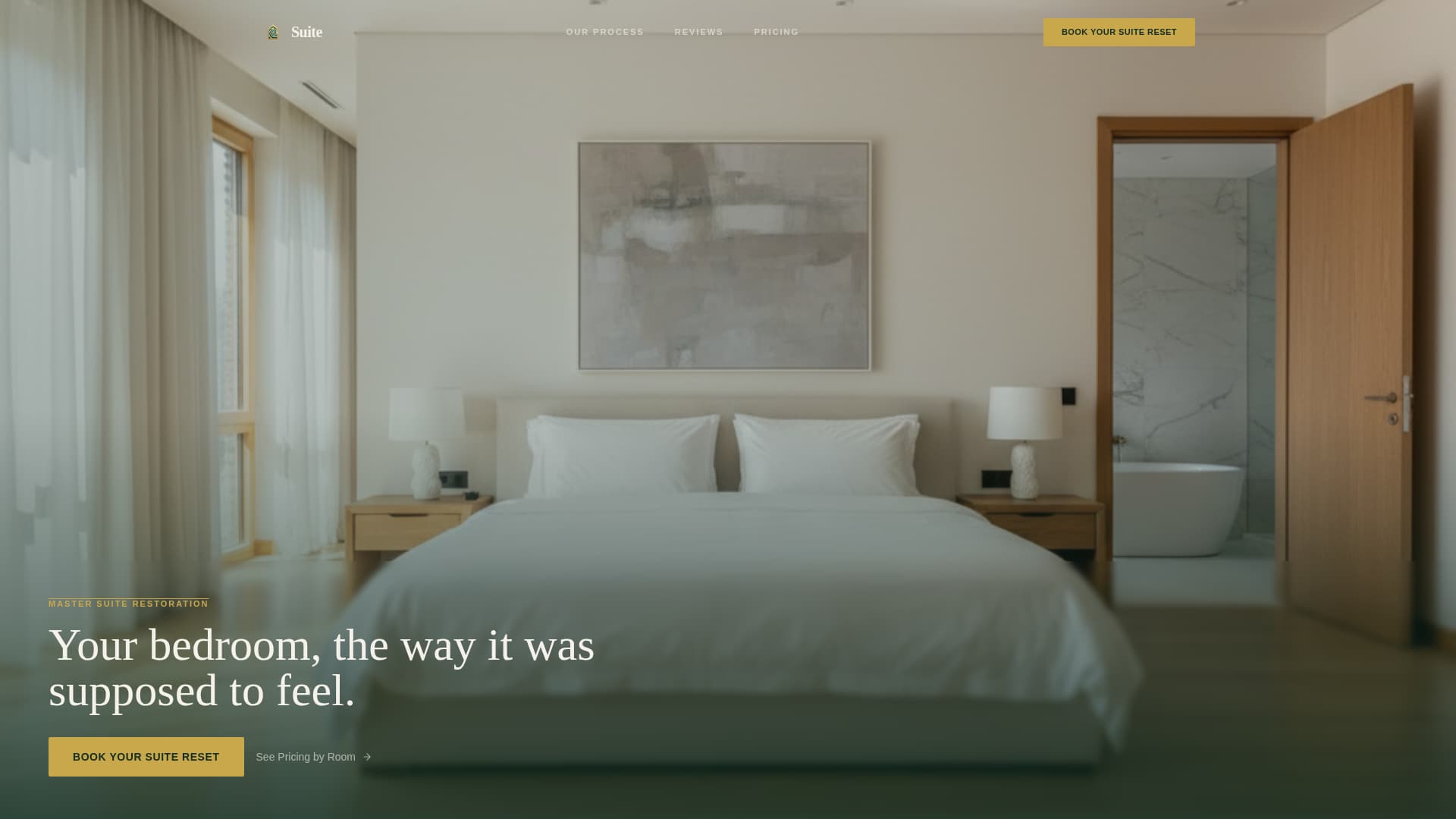 Master Suite Renovation Advanced Booking Website Template