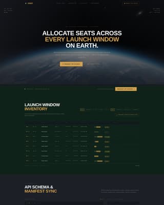 Orbit - Precision Spacetourism Landing Page Template