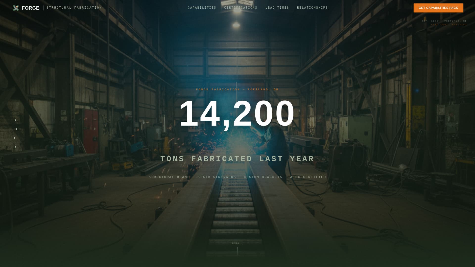 Forge - Trusted Steelfabrication Landing Page Template