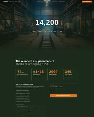 Forge - Trusted Steelfabrication Landing Page Template