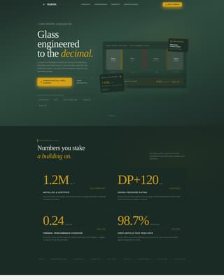 Temper - Precision Glass Landing Page Template