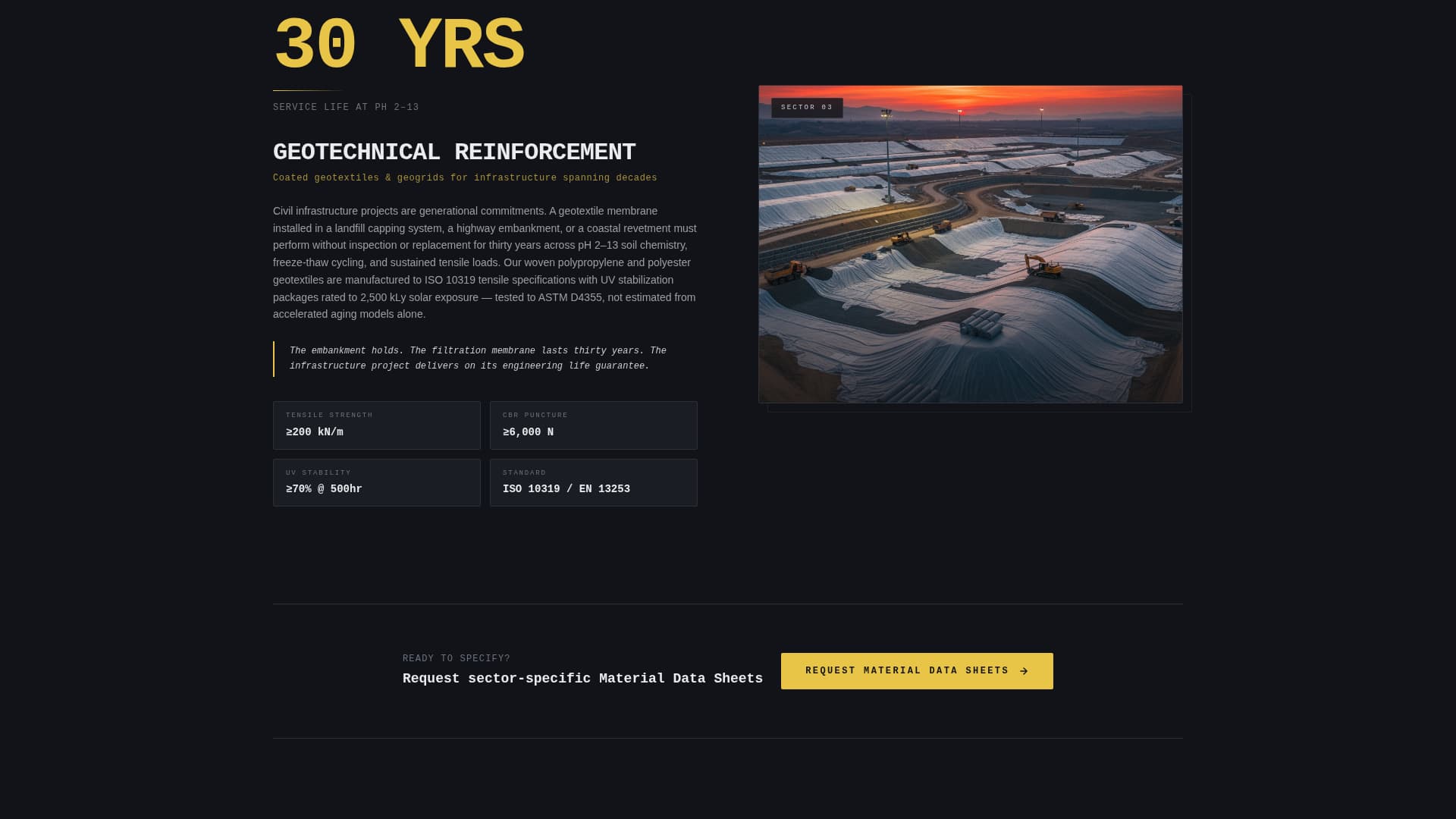 Weave - Precision Technicaltextiles Landing Page Template