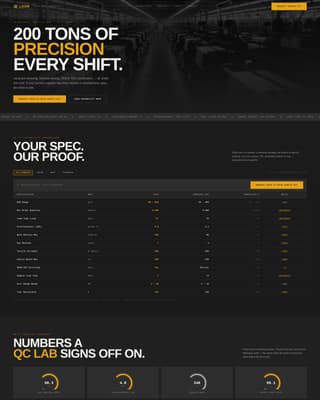 Loom — Industrial Fabric Manufacturing Landing Page Template