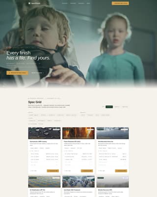 Specfinish - Precision Textile Landing Page Template