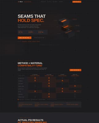 Weld - Precision Industrial Landing Page Template