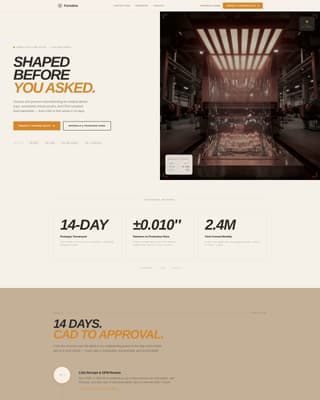Formline - Precision Thermoforming Landing Page Template