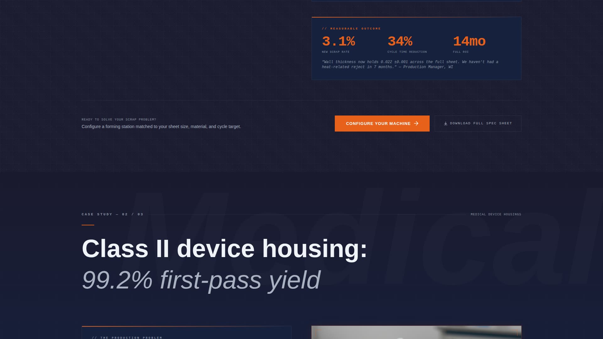 Formtech - Precision Thermoforming Landing Page Template