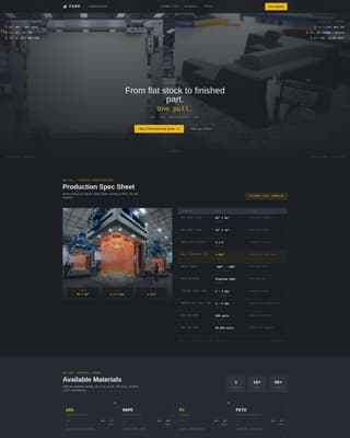 Thermoforming - Precision Manufacturing Landing Page Template