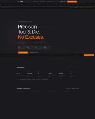 Forge - Precision Toolanddie Landing Page Template