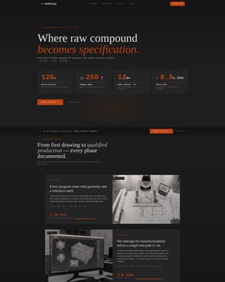 Moldforge - Precision Transfermolding Landing Page Template