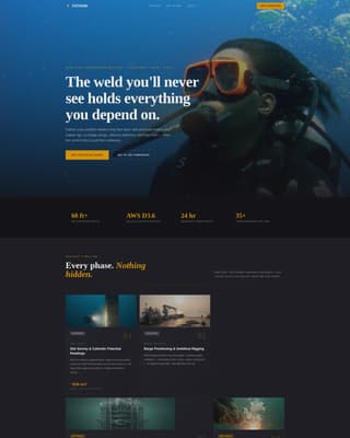 Fathom - Precision Underwaterwelding Landing Page Template